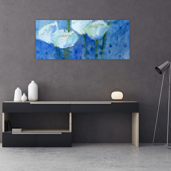 Slika - Beli tulipani (120x50 cm)