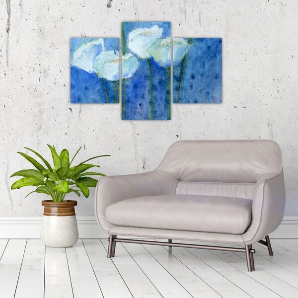Slika - Beli tulipani (90x60 cm)