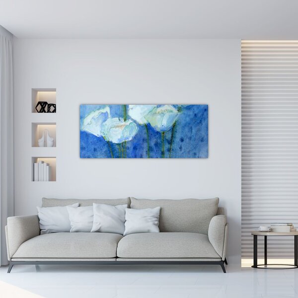 Slika - Beli tulipani (120x50 cm)