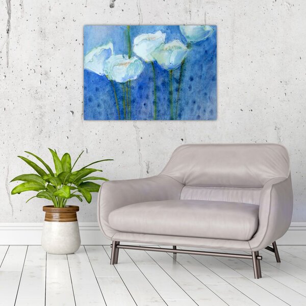 Slika - Beli tulipani (70x50 cm)