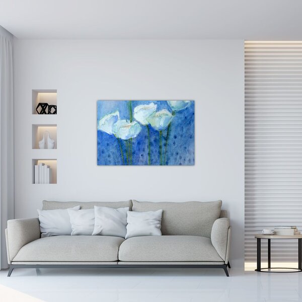 Slika - Beli tulipani (90x60 cm)
