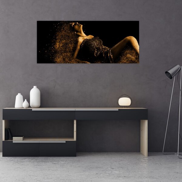 Slika - Zlata ženska (120x50 cm)