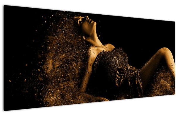Slika - Zlata ženska (120x50 cm)