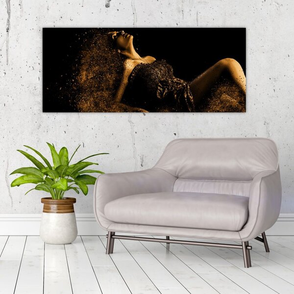 Slika - Zlata ženska (120x50 cm)