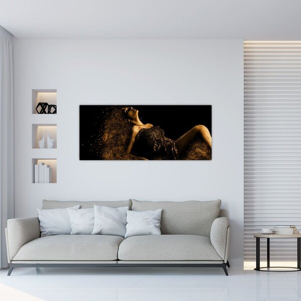 Slika - Zlata ženska (120x50 cm)