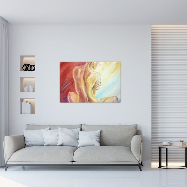 Slika počivajoče ženske, oljna slika (90x60 cm)