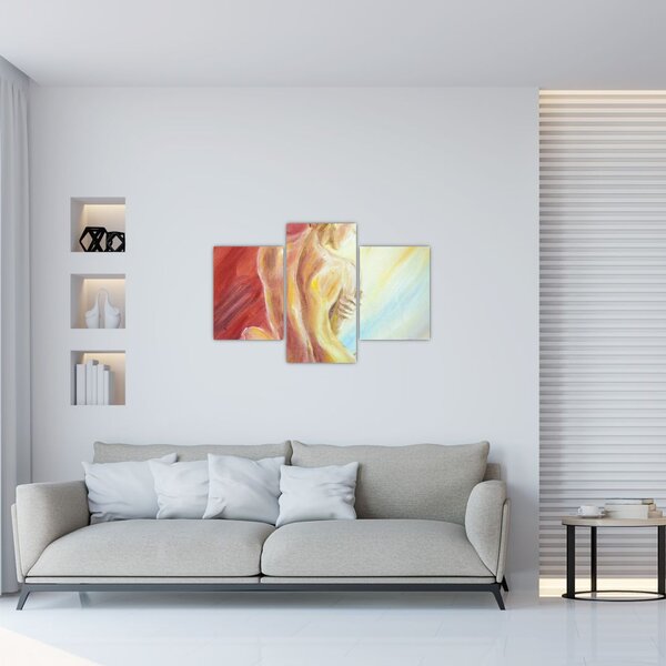 Slika počivajoče ženske, oljna slika (90x60 cm)