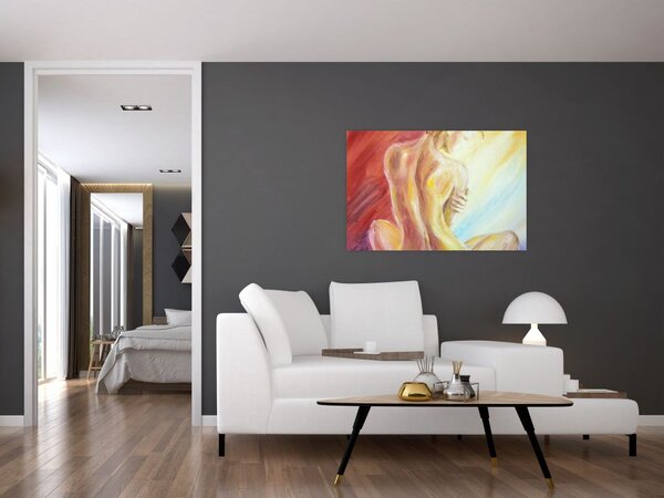 Slika počivajoče ženske, oljna slika (90x60 cm)