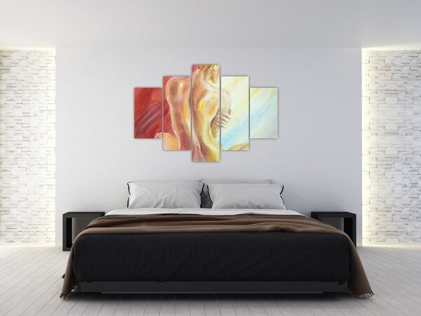 Slika počivajoče ženske, oljna slika (150x105 cm)
