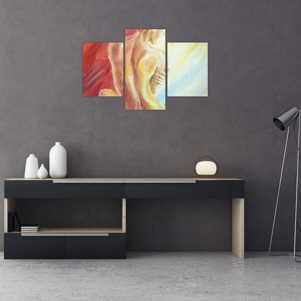 Slika počivajoče ženske, oljna slika (90x60 cm)