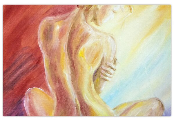 Slika počivajoče ženske, oljna slika (90x60 cm)