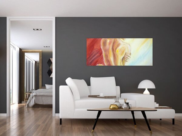Slika počivajoče ženske, oljna slika (120x50 cm)