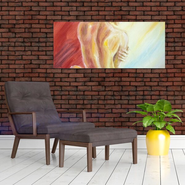 Slika počivajoče ženske, oljna slika (120x50 cm)
