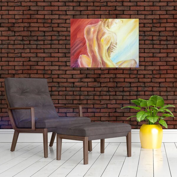Slika počivajoče ženske, oljna slika (70x50 cm)