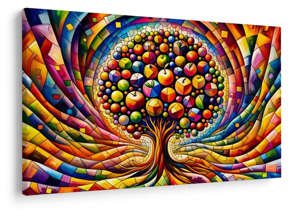 Slika – Šareno drvo s jabukama (90x60 cm)