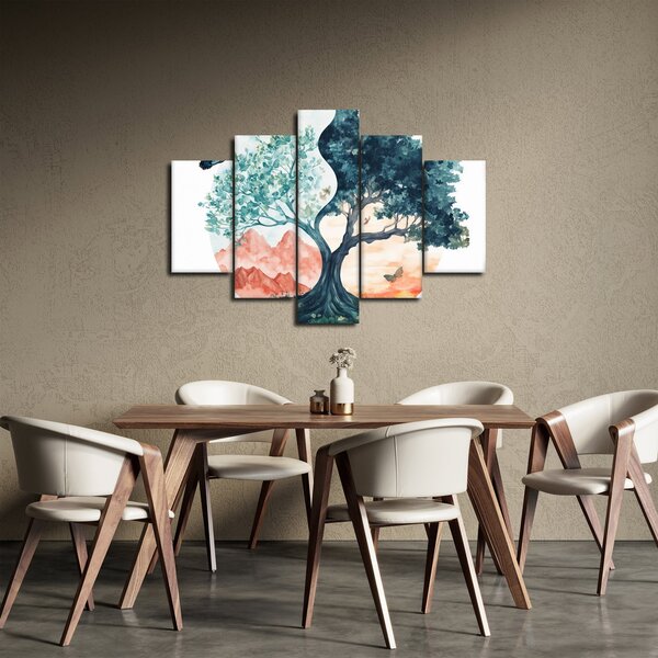Slika – Akvarelno drvo puno života (150x105 cm)