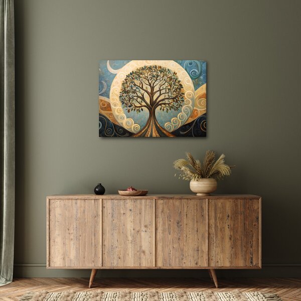 Slika – Drvo života i spirale (70x50 cm)