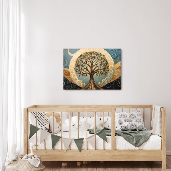 Slika – Drvo života i spirale (70x50 cm)