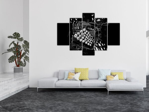 Slika - Risba v slogu Banksyja (150x105 cm)