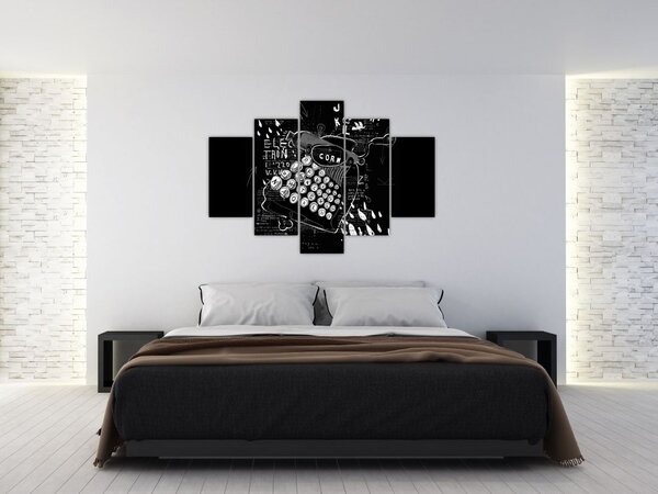 Slika - Risba v slogu Banksyja (150x105 cm)