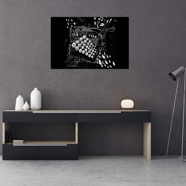 Slika - Risba v slogu Banksyja (90x60 cm)