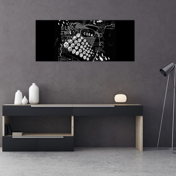 Slika - Risba v slogu Banksyja (120x50 cm)