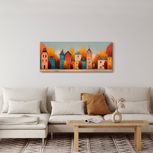 Slika - Jesensko selo (120x50 cm)