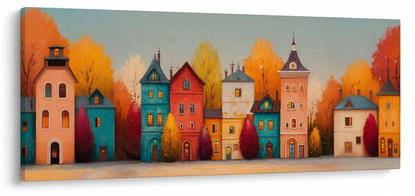 Slika - Jesensko selo (120x50 cm)