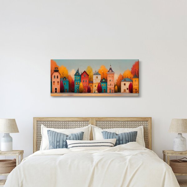 Slika - Jesensko selo (120x50 cm)