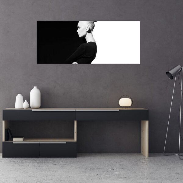 Slika - Ženska à la jin in jang (120x50 cm)