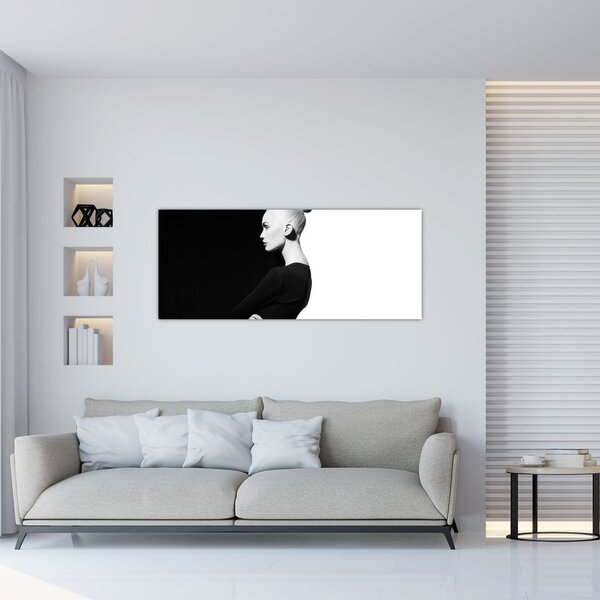 Slika - Ženska à la jin in jang (120x50 cm)