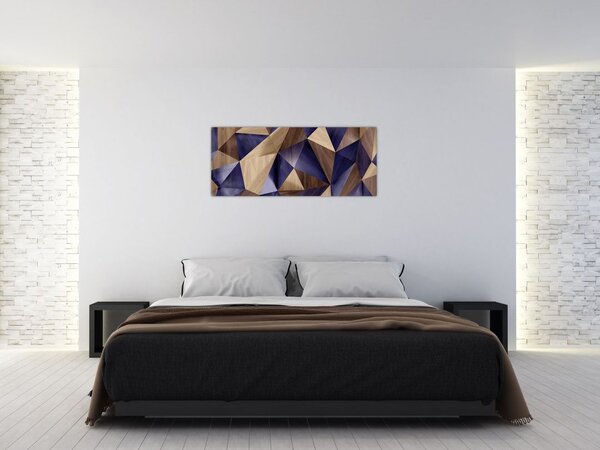Slika - 3D leseni trikotniki (120x50 cm)