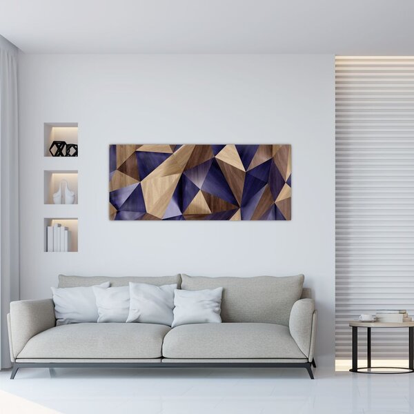 Slika - 3D leseni trikotniki (120x50 cm)