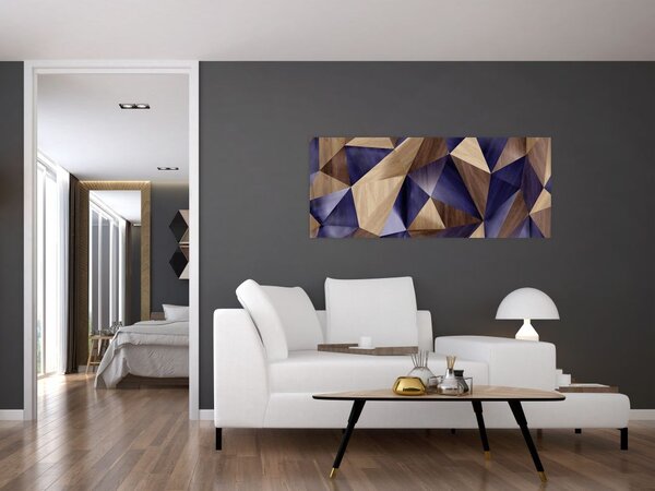 Slika - 3D leseni trikotniki (120x50 cm)