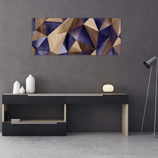 Slika - 3D leseni trikotniki (120x50 cm)