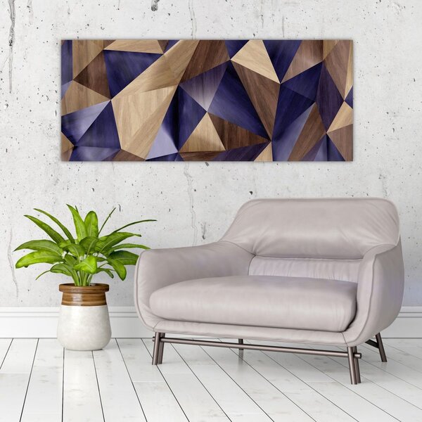 Slika - 3D leseni trikotniki (120x50 cm)