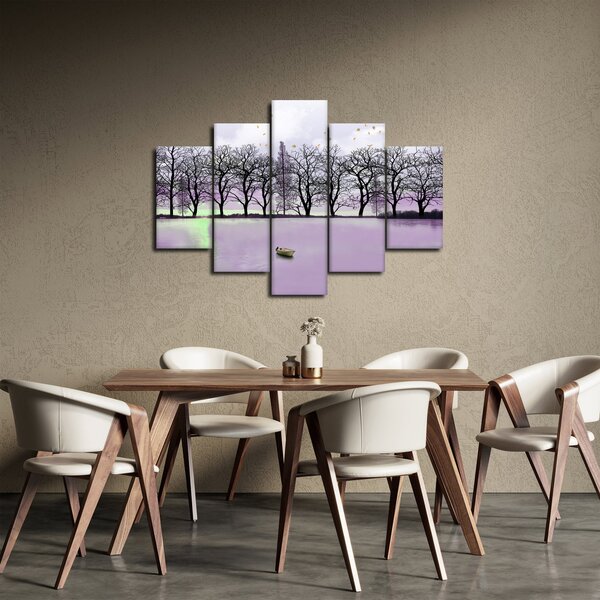 Slika - Brodica na jezeru (150x105 cm)