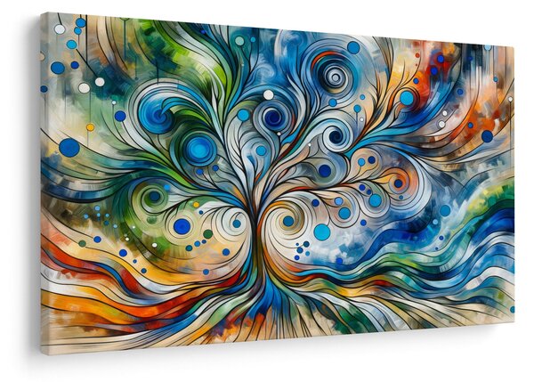 Slika – Šareno energetsko drvo (90x60 cm)