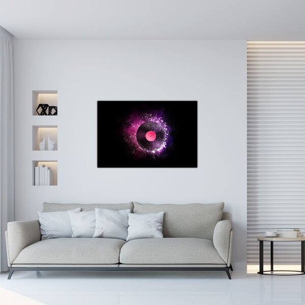 Slika - Vinilna plošča v roza-vijolični barvi (90x60 cm)
