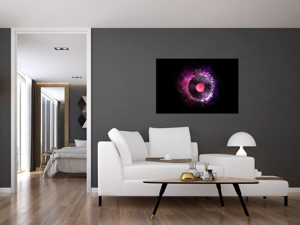 Slika - Vinilna plošča v roza-vijolični barvi (90x60 cm)
