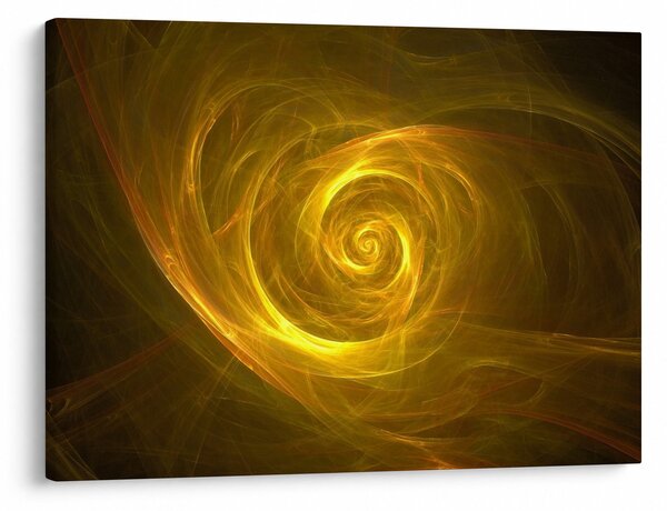 Slika apstraktne žute spirale (70x50 cm)