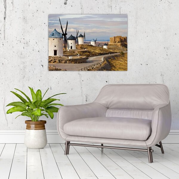 Slika - Mlini na veter Consuegra, Španija (70x50 cm)