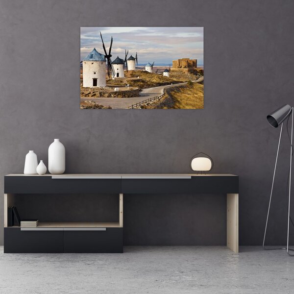 Slika - Mlini na veter Consuegra, Španija (90x60 cm)