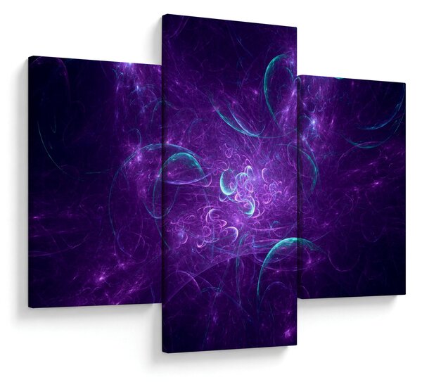 Slika moderne plave apstrakcije (90x60 cm)
