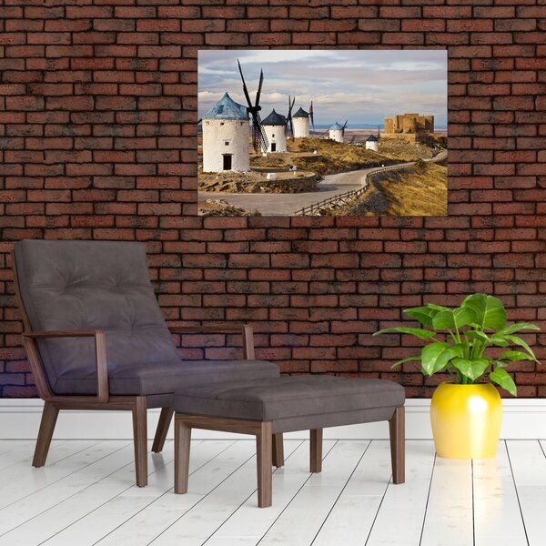 Slika - Mlini na veter Consuegra, Španija (90x60 cm)