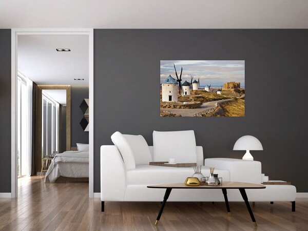 Slika - Mlini na veter Consuegra, Španija (90x60 cm)