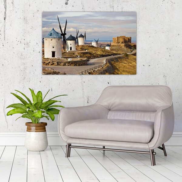Slika - Mlini na veter Consuegra, Španija (90x60 cm)