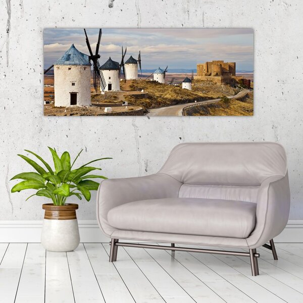 Slika - Mlini na veter Consuegra, Španija (120x50 cm)