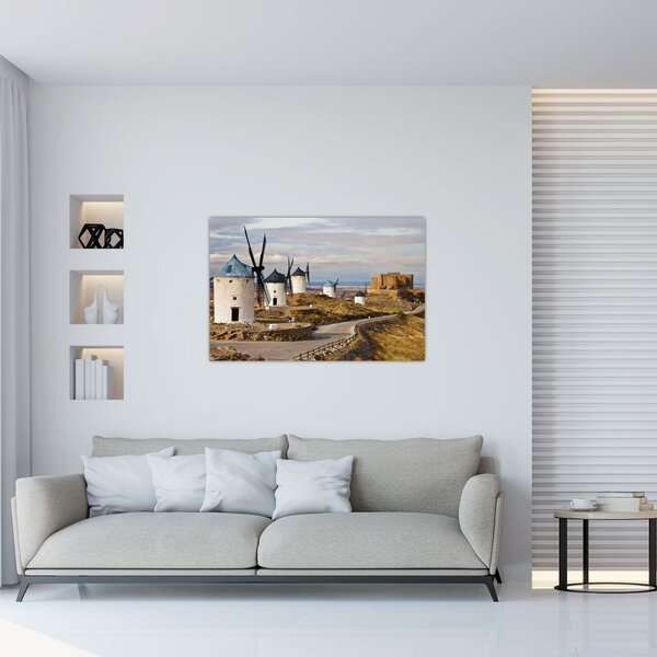 Slika - Mlini na veter Consuegra, Španija (90x60 cm)