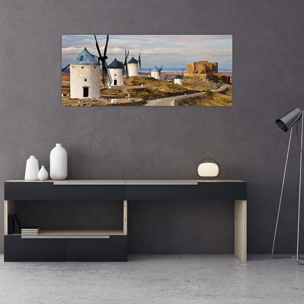 Slika - Mlini na veter Consuegra, Španija (120x50 cm)